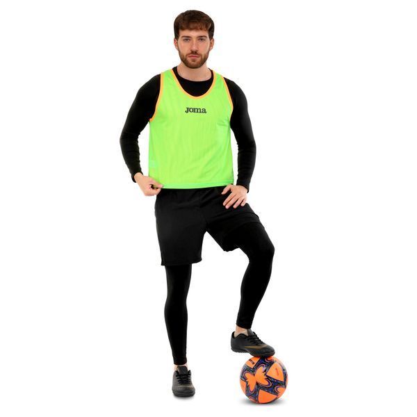 Манишка спортивная игровая двусторонняя цельная Joma 101689-050 cалатовый-оранжевый XL 101689-050 фото