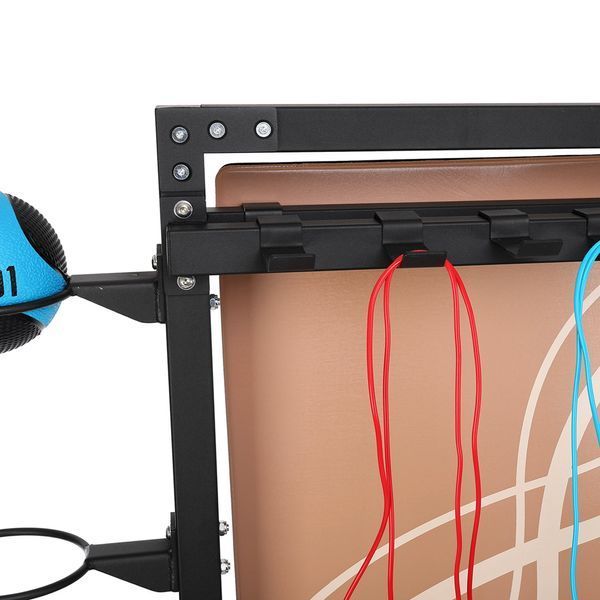 Стеллаж модульный для инвентаря кроссфит STORAGE RACK LiveUp LP8897 размер-156,5x76,6x197,4см черный LP8897 фото