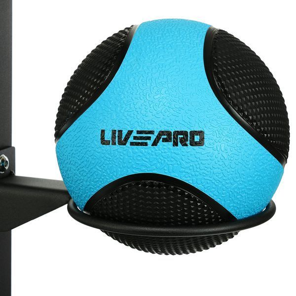 Стеллаж модульный для инвентаря кроссфит STORAGE RACK LiveUp LP8897 размер-156,5x76,6x197,4см черный LP8897 фото