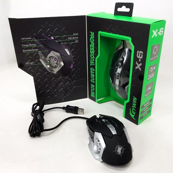 Ігрова мишка з підсвічуванням Gaming Mouse X6 / мишка для ноутбука / Дротова комп'ютерна миша ws57271 фото