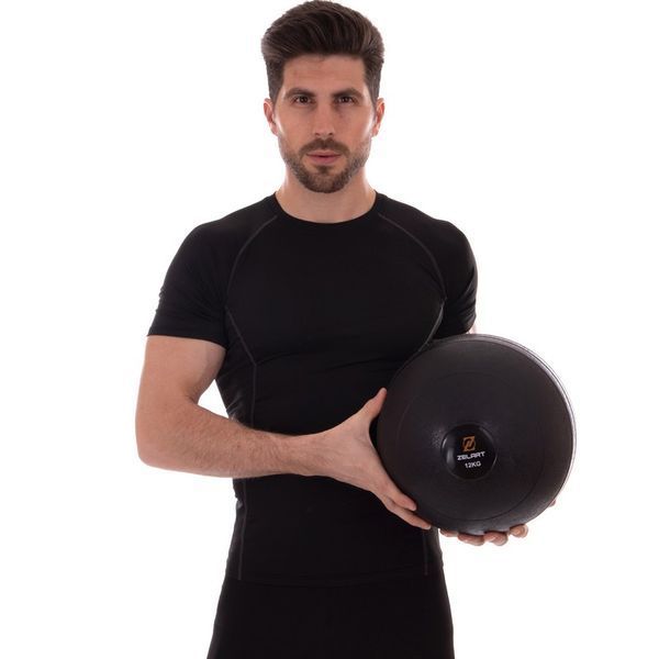 Слэмбол мяч набивной для кроссфита и фитнеса Slam Ball Zelart FI-2672-12 12к черный FI-2672-12 фото