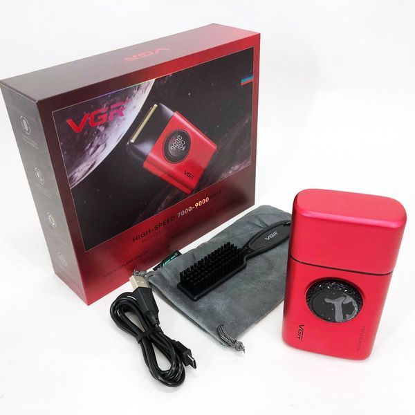 Электробритва VGR V-377 RED шейвер, Электрическая аккумуляторная бритва для бритья, шейвер мужской ws81326-1 фото