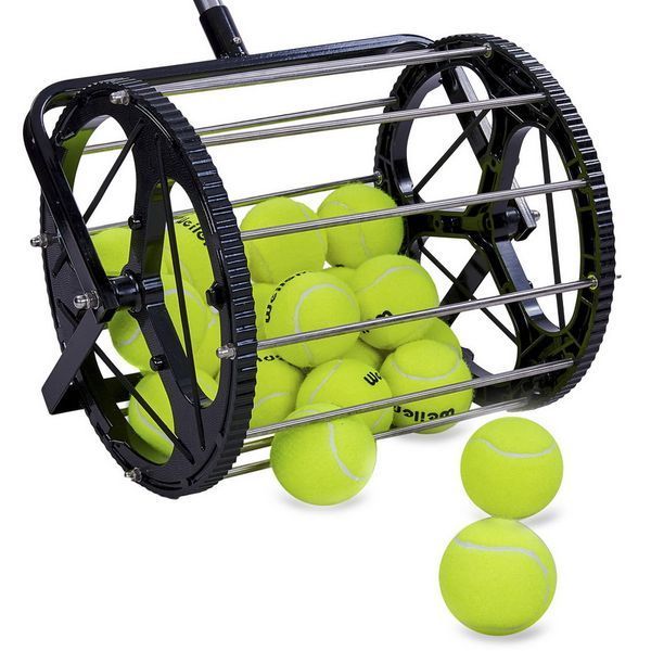 Машина-кошик для збору тенісних м'ячів TENNIS BALL CART на 72 м'ячі SPOINT BT-0463 чорний BT-0463 фото