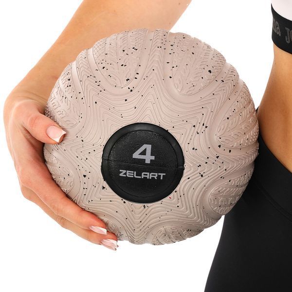 Слэмбол мяч набивной для кроссфита и фитнеса Slam Ball Zelart FI-4905-4 4кг серый FI-4905-4 фото