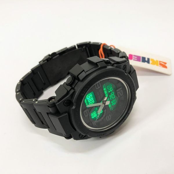 Часы наручные мужские SKMEI 1452BK BLACK, водонепроницаемые мужские часы. Цвет: черный ws63653 фото
