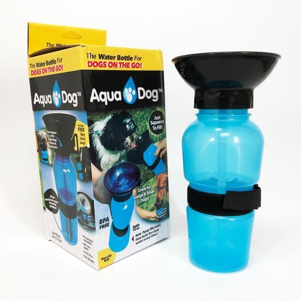 Поилка для собак дорожная переносная Aqua Dog 537 мл портативная бутылка для крупных и мелких собак FS-97 ws45678 фото