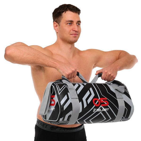 Мешок утяжелитель для функционального тренинга Power Bag Mdbuddy FI-2820-5 5кг черный FI-2820-5 фото
