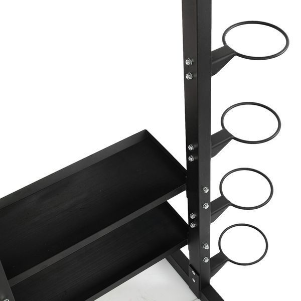 Стеллаж модульный для инвентаря кроссфит STORAGE RACK LiveUp LP8897 размер-156,5x76,6x197,4см черный LP8897 фото