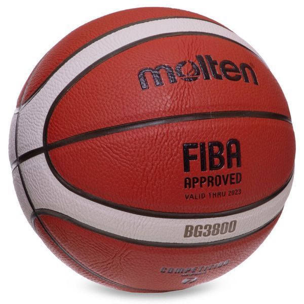 Мяч баскетбольный MOLTEN FIBA APPROVED B7G3800 размер 7 коричневый B7G3800 фото