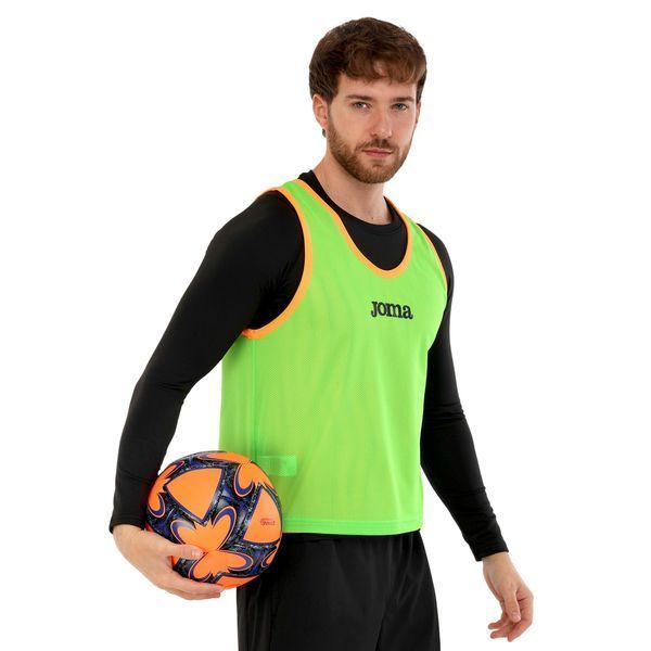 Манишка спортивная игровая двусторонняя цельная Joma 101689-050 cалатовый-оранжевый XL 101689-050 фото