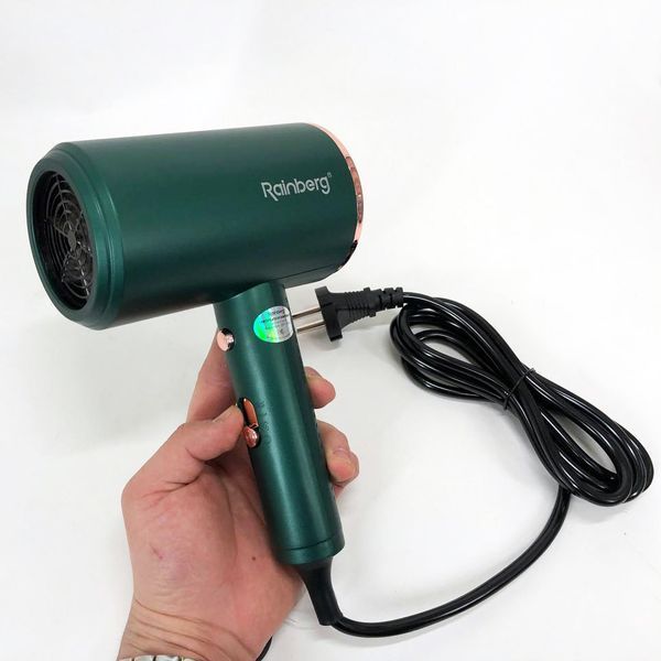 Фен Rainberg RB-2212 8800Вт з регуляцією температури та швидкості для сушіння та укладання волосся Green ws22231 фото