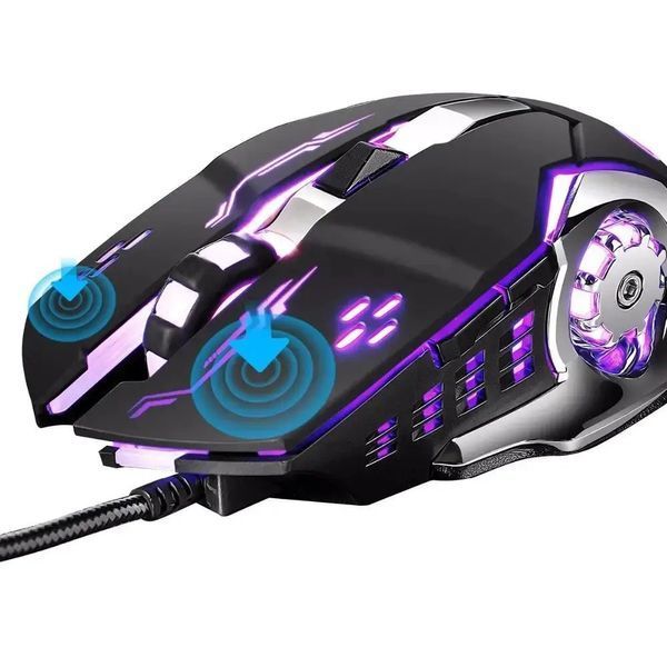 Ігрова мишка з підсвічуванням Gaming Mouse X6 / мишка для ноутбука / Дротова комп'ютерна миша ws57271 фото