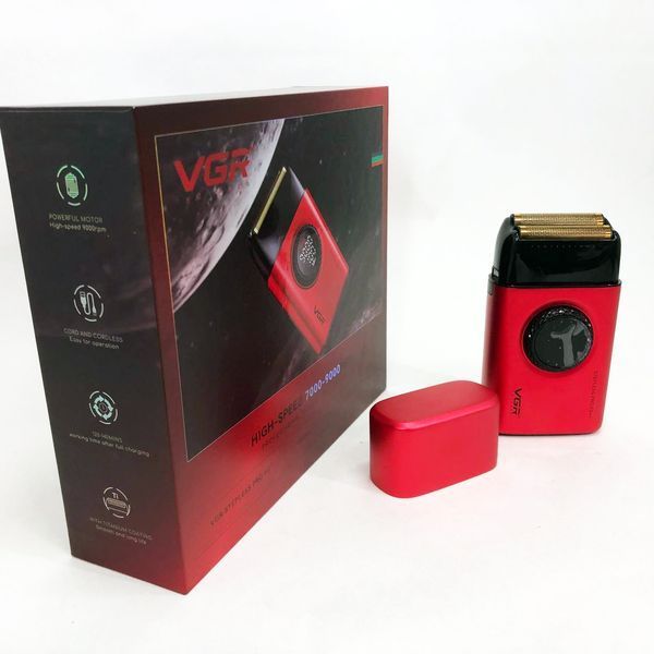 Электробритва VGR V-377 RED шейвер, Электрическая аккумуляторная бритва для бритья, шейвер мужской ws81326-1 фото