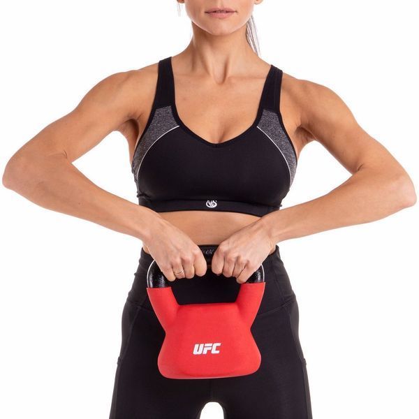 Гиря тренировочная цельная с PVC покрытием UFC UHA-69695 вес 10кг красный UHA-69695 фото