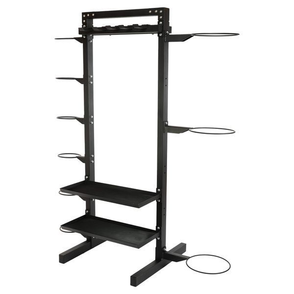Стеллаж модульный для инвентаря кроссфит STORAGE RACK LiveUp LP8897 размер-156,5x76,6x197,4см черный LP8897 фото