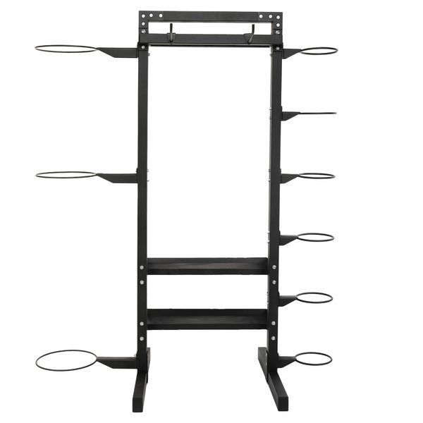 Стеллаж модульный для инвентаря кроссфит STORAGE RACK LiveUp LP8897 размер-156,5x76,6x197,4см черный LP8897 фото