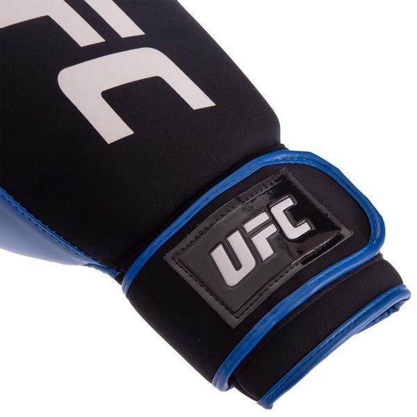 Перчатки боксерские на липучке неопреновые UFC PRO Washable UHK-75015 S-M синий UHK-75015 фото
