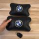 Авто подушки 2 шт &mdash; набор BMW из натуральной кожи, на подголовник в машину, Автомобильная подушка БМВ ws13553-1 фото 12