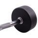 Штанга нерозбірна з фіксованою вагою вигнута поліуретанова Zelart Urethane Barbell TA-2690-40 довжина-111см 40кг чорний-салатовий TA-2690-40 фото 4