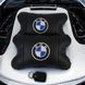 Авто подушки 2 шт &mdash; набор BMW из натуральной кожи, на подголовник в машину, Автомобильная подушка БМВ ws13553-1 фото 6
