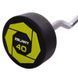 Штанга нерозбірна з фіксованою вагою вигнута поліуретанова Zelart Urethane Barbell TA-2690-40 довжина-111см 40кг чорний-салатовий TA-2690-40 фото 3