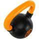 Гиря тренувальна цільна гумова з пофарбованою ручкою LiveUp Urethane competition kettlebell UAZE5336-12 вага 12кг чорний-помаранчевий UAZE5336-12 фото 5