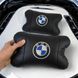 Авто подушки 2 шт &mdash; набор BMW из натуральной кожи, на подголовник в машину, Автомобильная подушка БМВ ws13553-1 фото 20