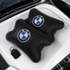 Авто подушки 2 шт &mdash; набор BMW из натуральной кожи, на подголовник в машину, Автомобильная подушка БМВ ws13553-1 фото 5