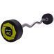 Штанга нерозбірна з фіксованою вагою вигнута поліуретанова Zelart Urethane Barbell TA-2690-40 довжина-111см 40кг чорний-салатовий TA-2690-40 фото 1