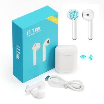 Беспроводные наушники с сенсорным управлением Unit i11 TWS Sensor Stereo Bluetooth 5.0. Цвет: белый ws72945 фото