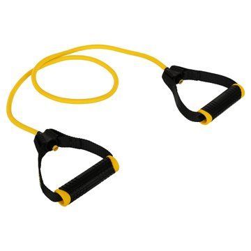 Эспандер трубчатый для фитнеса с ручками 10LB LiveUp LP8405-L 120см нагрузка 4,5кг желтый LP8405-L фото