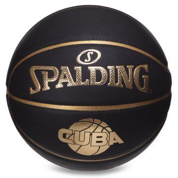 Мяч баскетбольный SPALDING CUBA 76632Y размер 7 черный 76632Y фото