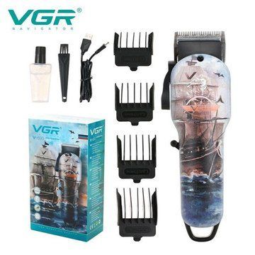 Акумуляторна машинка для стрижки VGR V-690 від USB Нержавіюча сталь, підстригальна машинка ws25272 фото