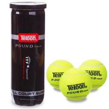 Мячи для большого тенниса TELOON POUND TOUR T828P3 3шт салатовый T828P3 фото