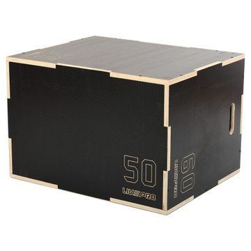 Бокс плиометрический тумба для кроссфита Плиобокс Wood Plyo box LiveUp LP8157 BOX-WOOD 1шт 50х60х75см светло-коричневый LP8157 фото
