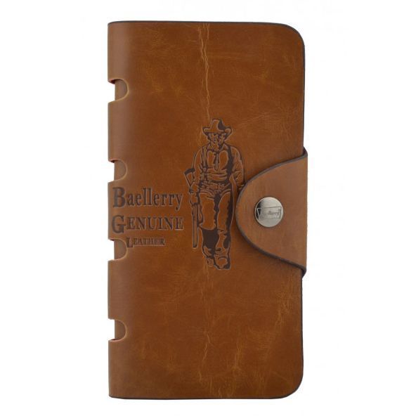 Мужское портмоне Baellerry Genuine Leather COK10, Стильный мужской кошелек. Цвет: коричневый ws86784 фото