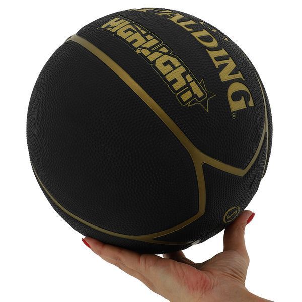 Мяч баскетбольный резиновый SPALDING HIGHLIGHT 84355Z размер 7 черный 84355Z фото