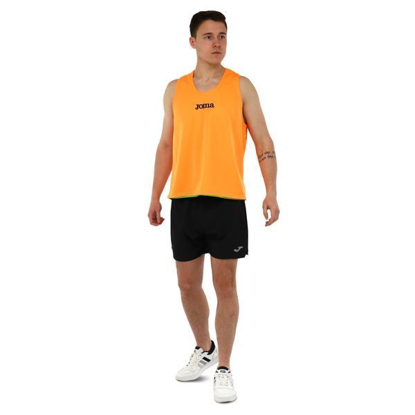 Манишка спортивная игровая двусторонняя цельная Joma 101689-050 cалатовый-оранжевый L 101689-050 фото