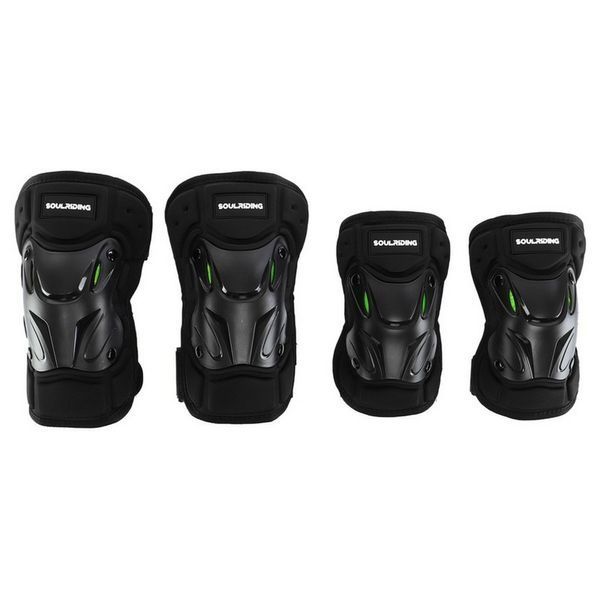 Комплект мотозащиты наколенники и налокотники SOULRIDING SP-Sport M-9333 черный-желтый M-9333 фото