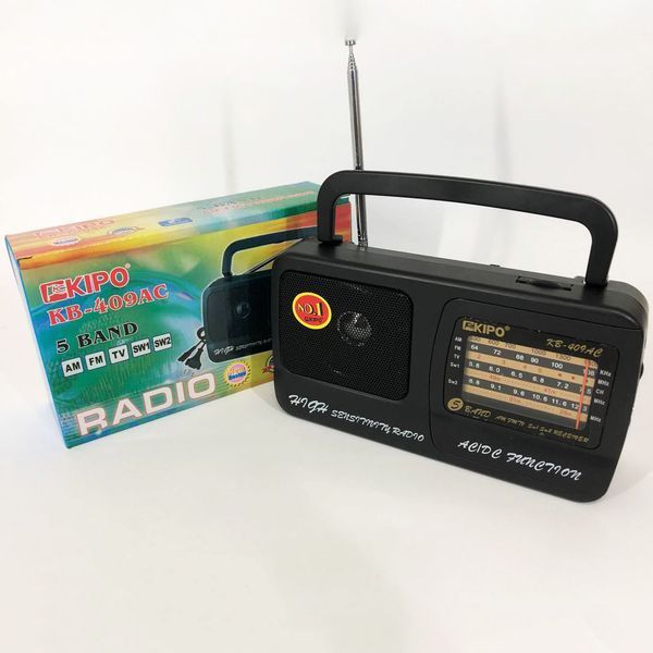 Радиоприёмник Kipo KB-409AC мощный радио FM c usb питание от батарейки R20 или от сети ws66758 фото