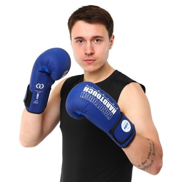 Перчатки боксерские на липучке PU HARD TOUCH BO-4436 10-14 унций цвета в ассортименте 12 унции BO-4436 фото