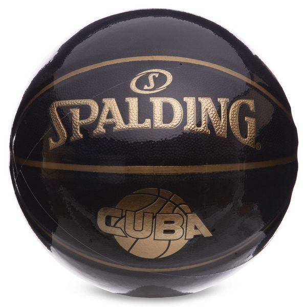 М'яч баскетбольний SPALDING CUBA 76632Y розмір 7 чорний 76632Y фото