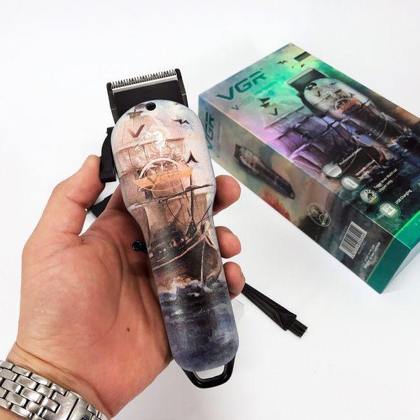 Акумуляторна машинка для стрижки VGR V-690 від USB Нержавіюча сталь, підстригальна машинка ws25272 фото