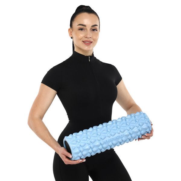 Роллер массажный цилиндр (ролик мфр) заполненный пеной 45см Grid Bubble Roller SP-Sport FI-9391 цвета в ассортименте FI-9391 фото