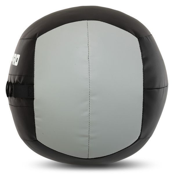 Мяч набивной медицинский для кроссфита WALL BALL LiveUp LP8100-3 3кг черный-серый LP8100-3 фото