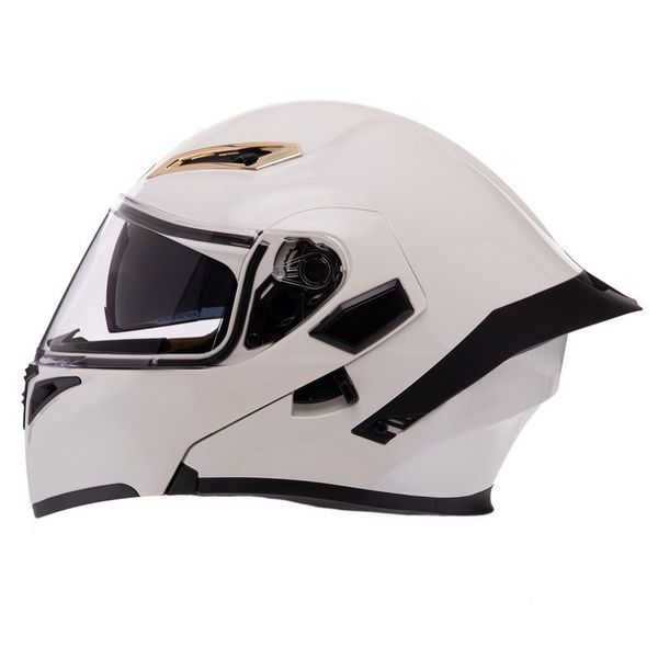 Мотошлем модуляр (flip-up) QKE M-8523 M-XL белый L M-8523 фото