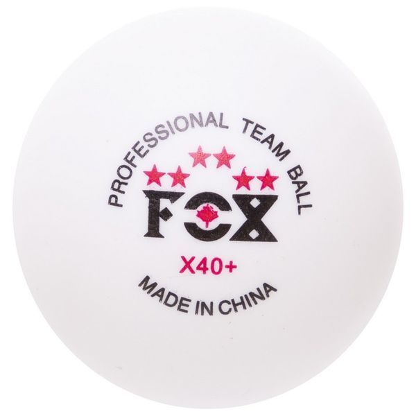 Набір м'ячів для настільного тенісу FOX 40+ 6star T006 6шт білий T006 фото