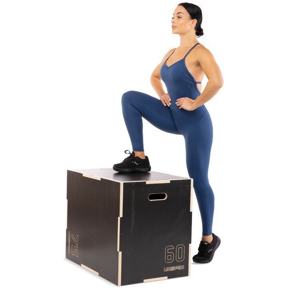 Бокс плиометрический тумба для кроссфита Плиобокс Wood Plyo box LiveUp LP8157 BOX-WOOD 1шт 50х60х75см светло-коричневый LP8157 фото