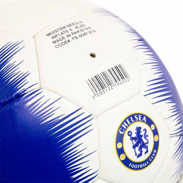 Мяч футбольный SOCCERMAX CHELSEA FB-0047-819 №5 PU синий-белый FB-0047-819 фото
