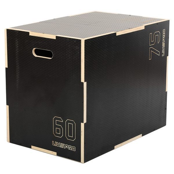 Бокс плиометрический тумба для кроссфита Плиобокс Wood Plyo box LiveUp LP8157 BOX-WOOD 1шт 50х60х75см светло-коричневый LP8157 фото